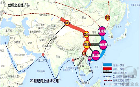 一帶一路戰(zhàn)略路線(xiàn)圖